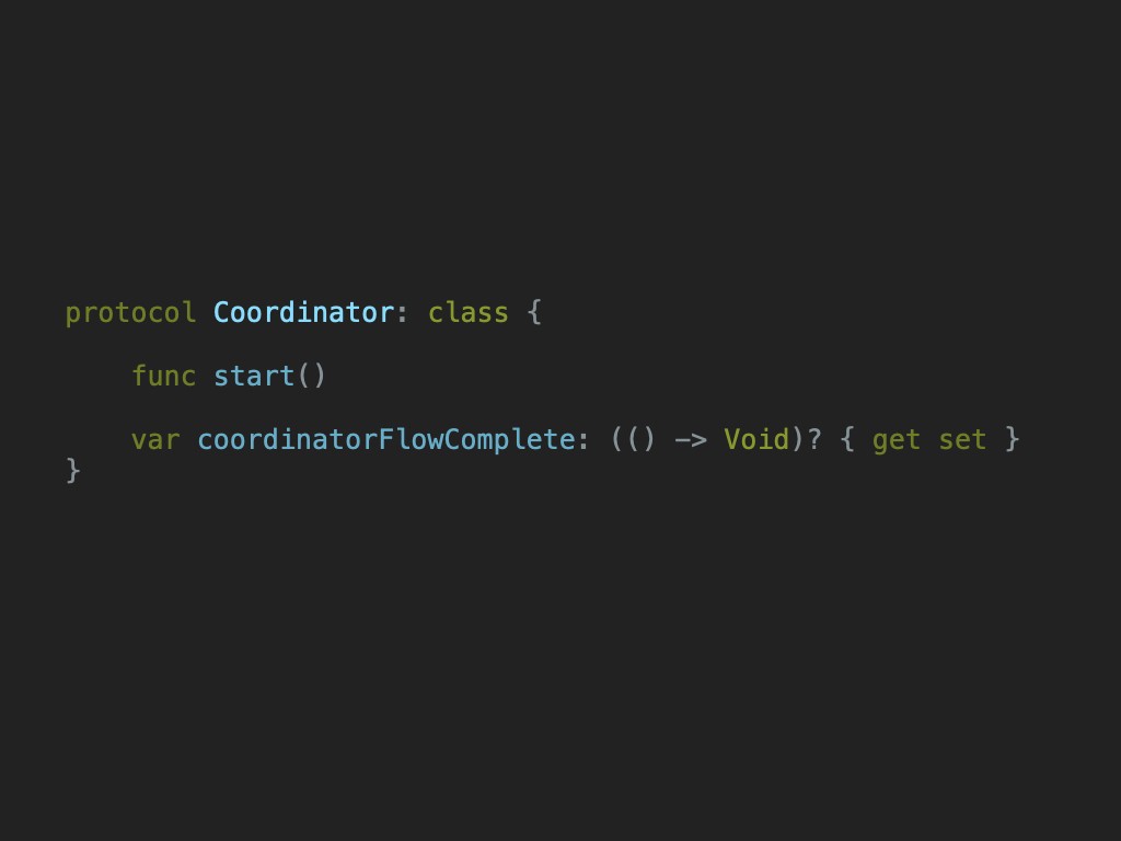 Code: My Coordinator protocol, with just a start function and completion variable